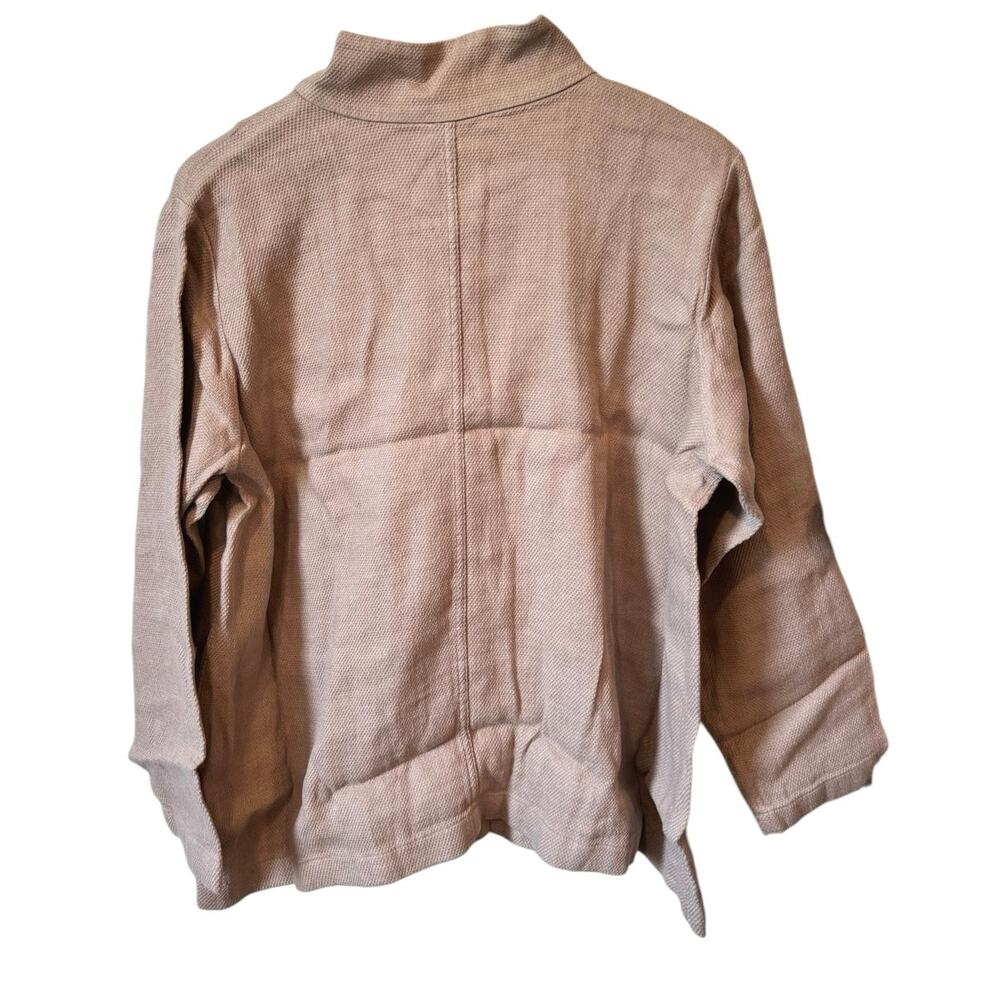 EILEEN FISHER NWT Stand Collar Organic Linen & Cotton Jacket Size XL $328 MSPR - Picture 8 of 12